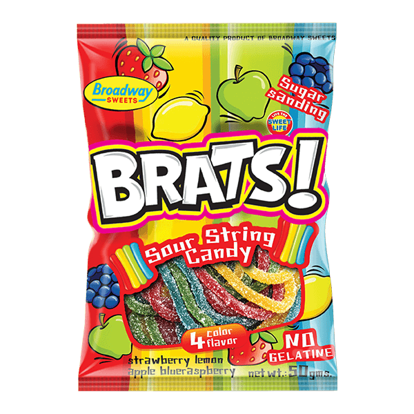 Brats Sour String Candy 50g